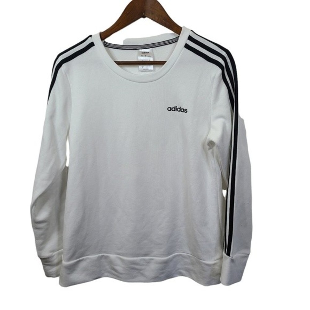 Adidas White Pull Over Climalite Sweatshirt Small Womens